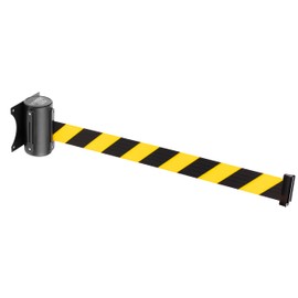 US Weight U2501CYB Wall Mount with Retractable Belt – 13' Yellow/Black Chevron Pattern