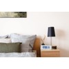 Seiko Clock DL218W Alarm Clock, Radio Wave, White, Digital, LED