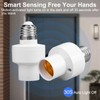 Motion Sensor Light Socket Adapter, E26/E27 Screw-in Light Sensor Sockets