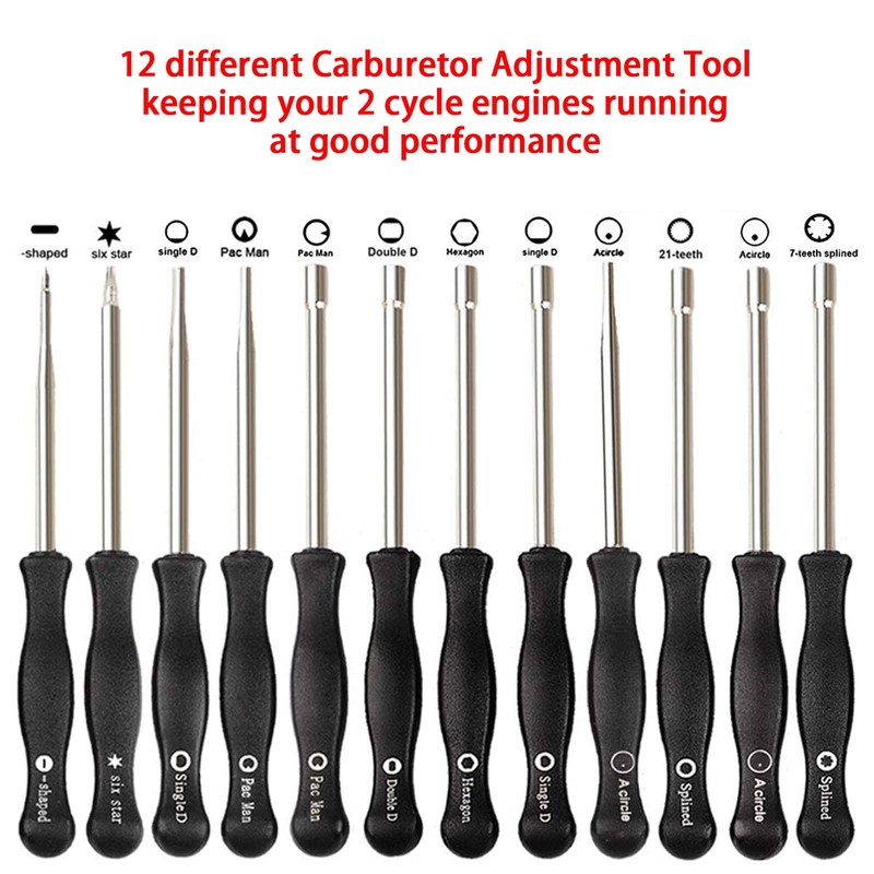 MOTOALL 12 PCS Carburetor Adjustment Tool Carb Adjusting Kit with