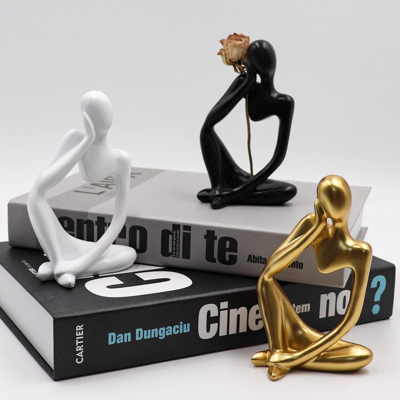 Thinker Statues and Sculptures, Resin Thinker Statue Ornaments, Abstract Style