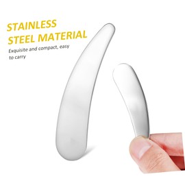 Baluue Portable Beauty Tools Set 2pcs Metal Makeup Spatulas for Skincare Deep Cleansing Application