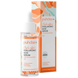 Puhdas+ Triple Effect Hyaluronic Acid Serum with Superfood Sea Buckthorn 30 ml for Face - Nordic Purity and Quality from Finland