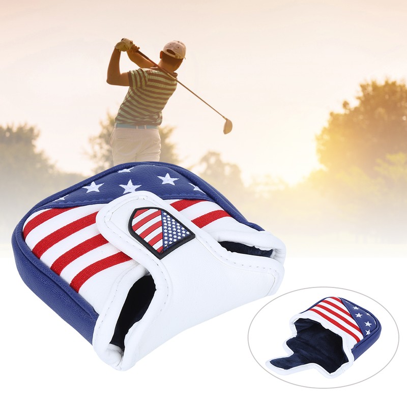 Golf Putter Magnetic Protection Covers Waterproof Headcover with Embroidery Pattern