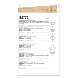 Simplicity Decorative Succulent and Cactus Plush Throw Pillows Sewing Pattern Packet by Carla Reiss Design, Code S9772, One Size Each, Multicolor