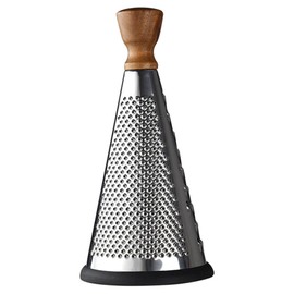 HEMOTON Kitchen Grater Multipurpose Grater Cheese Shredder Chocolate Grater Manual Vegetables Graters for Kitchen Metal Cheese Grater Cucumber Conical Wood 9 Inch