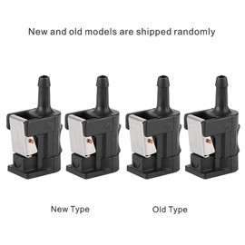 6E5-24305-06-00 Fuel Line Socket Fuel Line Connector Black Aluminium + ABS for Marine Boats