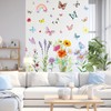 Wall Art Decals, 6Pcs Flower Wall Stickers, 30x20cm Garden Flower
