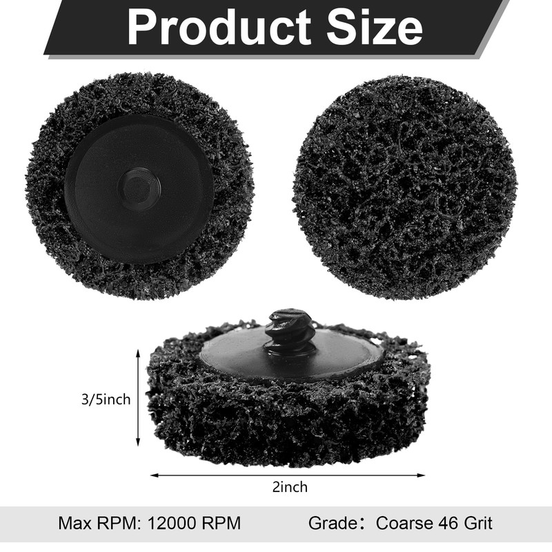 Threlaco 100 Pcs 2" Die Grinder Sanding Discs Change Strip