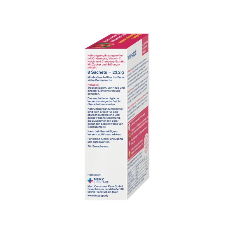 tetesept 테테셉트 여성용 방광 케어 만노스 2000mg 8개입 tetesept Women's