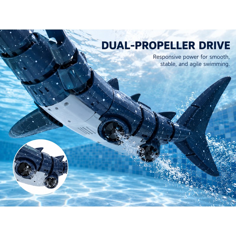 Remote Control Shark Pool Toy – 2.4GHz RC Swimming Shark