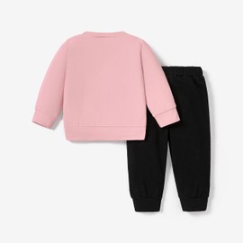 PATPAT Baby Boys Girls Sweatshirt and Tops Toddler Fall Clothes Set Cotton Outfits Long Sleeve Pullover and Casual Jogger Pants 6-9M