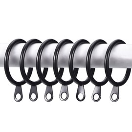 Shappy 20 Pack Curtain Eyelet Rings Black Metal Hanging Rings for Curtains and Rods, 30 mm Internal Diameter