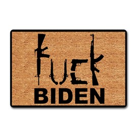 NICESIR Entrance Welcome Mat FJB Hello Doormats (23.6 X 15.7 inch) Non-Woven Fabric Top with a Anti-Slip Rubber Back Funny Doormat Prank Gift Indoor/Outdoor Doormats Machine Washable