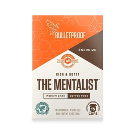 Bulletproof The Mentalist Coffee Pods, Medium Dark Roast, 10 Count, Compatible with Keurig and Keurig 2.0, Medium Dark Roast
