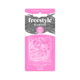 Freestyle Snagfree Hair Elastics, Clear, 2 mm Size (60-Pieces)