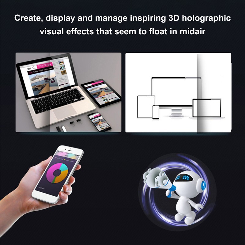 G552‑52 3D Holographic Advertising Machine 4 Blades 3D Hologram Fan