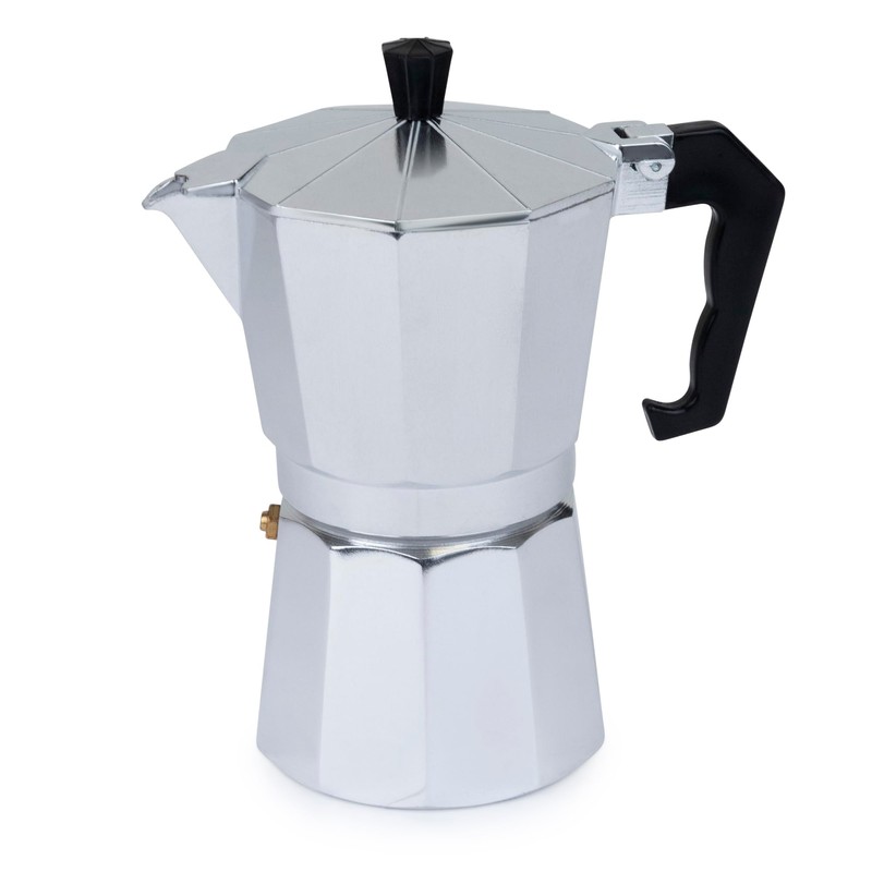 6 Cup Espresso Coffee Maker – Durable Aluminum, Fast Brewing,
