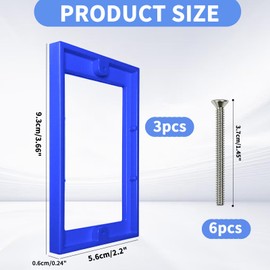 MCSDFN 3 PCS 1/4" Single Gang Outlet Box Extenders with 6 Screws - Electrical Outlet Extender Receptacle Box Extenders for Electrical Outlet Switches, Blue