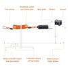 6 Foot Trailer Breakaway Switch 304 Stainless Steel PVC ABS
