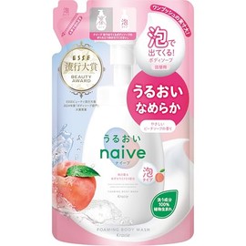 Naive Body Soap with Foam, Moisture Type, Refill, 16.2 fl oz (480 ml), Body Soap, Body Wash, Soap, for Kids, Baby Soap