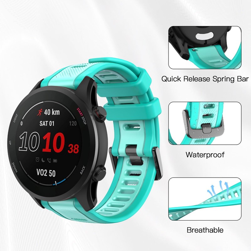 ISABAKE Watch Band for Garmin Forerunner 265/Forerunner 255/Vivoactive 4/Venu 2,