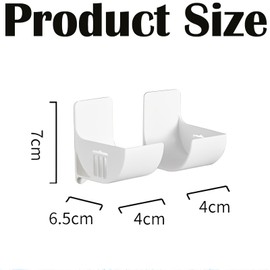 4 Pairs Bin Bag Dispenser, Bin Bag Holder, Trash Bag Holder, Garbage Bag Storage Rack for Kitchen Bathroom, Wall Mounted Garbage Bag Dispenser, Grocery Bag Storage Rack (White)