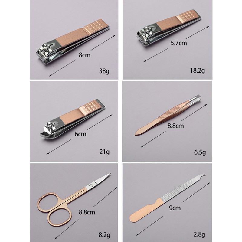 18Pcs/Set Stainless Steel Manicure Pedicure Nail Clipper Set Nail Grooming