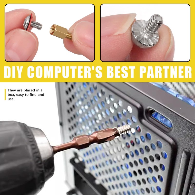 Mardatt Computer Screws Standoffs Kit, PC Computer Screws Assortment Set