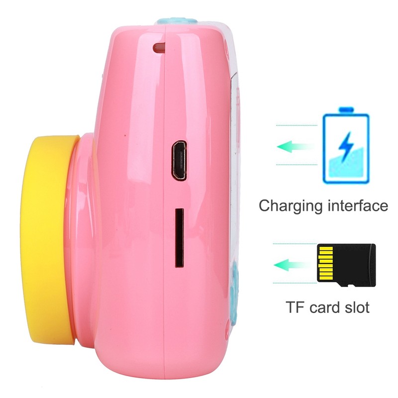 V5 2in Screen 1.3MP Mini Children Kid Camera Pink with