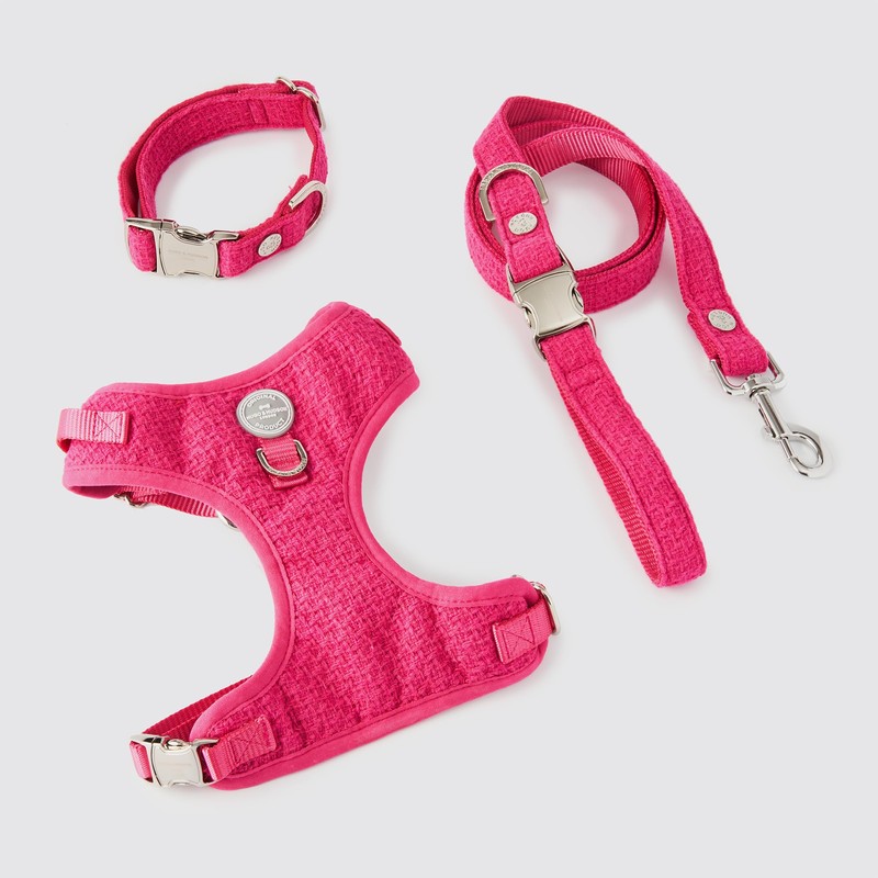 HUGO & HUDSON Tweed Dog Collar, Luxury Adjustable Quick Release