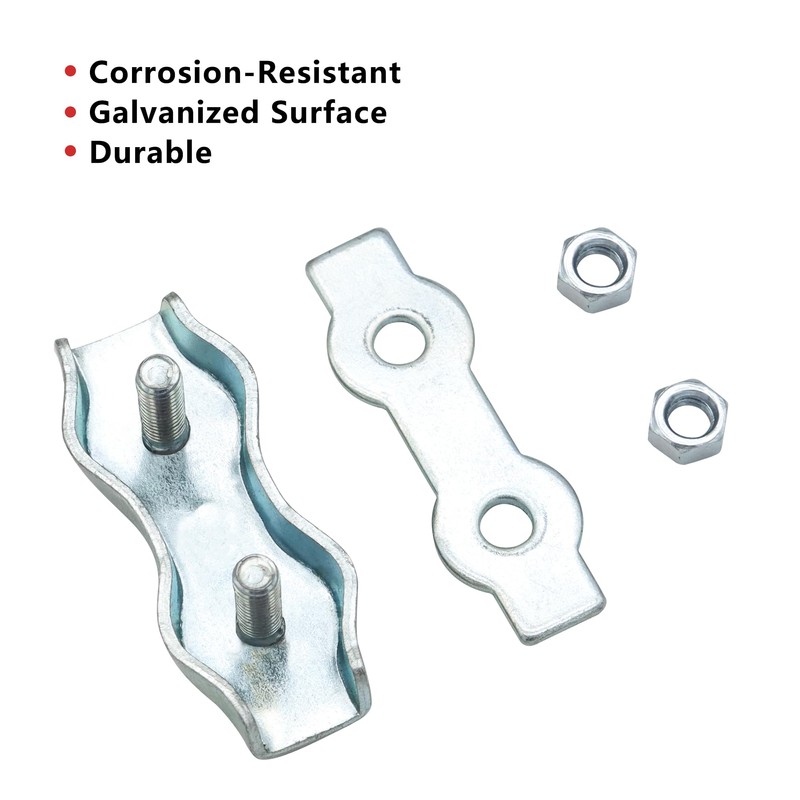 Heavy Duty M5 Poly Rope Connectors Wires Splicer Galvanized Steel