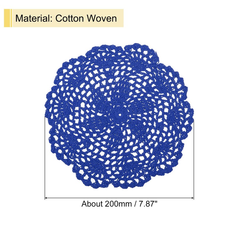 sourcing map Crochet Doilies, 4Pcs 8" - Handmade Crochet Cotton