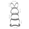 Keewah Stackable Easter Bunny Cookie Cutter Set, 4 Piece, Stainless
