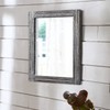 AAZZKANG Rustic Mirror Wood Framed Wall Mirror 20"x16" Rectangle Decorative