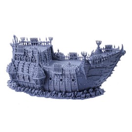 The Black Ship Pirate Ship DND Terrain 28mm for Dungeons and Dragons, Warhammer, D&D, Pathfinder, RPG, Miniatures, Age of Sigmar, Tabletop, D and D, Dungeons and Dragons Gifts