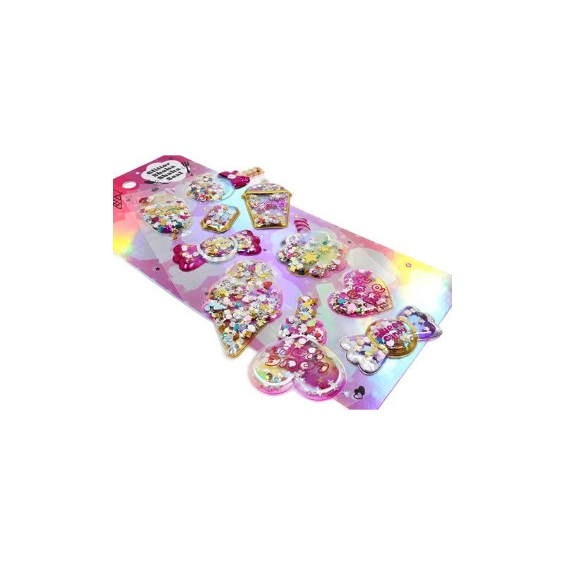 Gills Products Heroichi Glitter Shakashaka Stickers, Set of 6 Types,