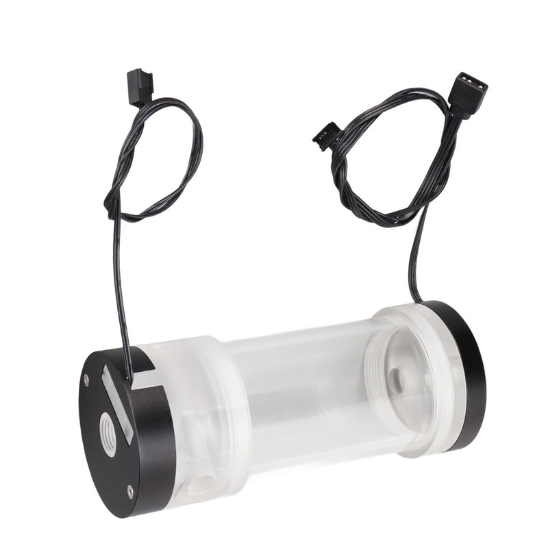 Water Cooling Tank 200ML Temperature Display RGB 160mm G1/4 Cylindrical