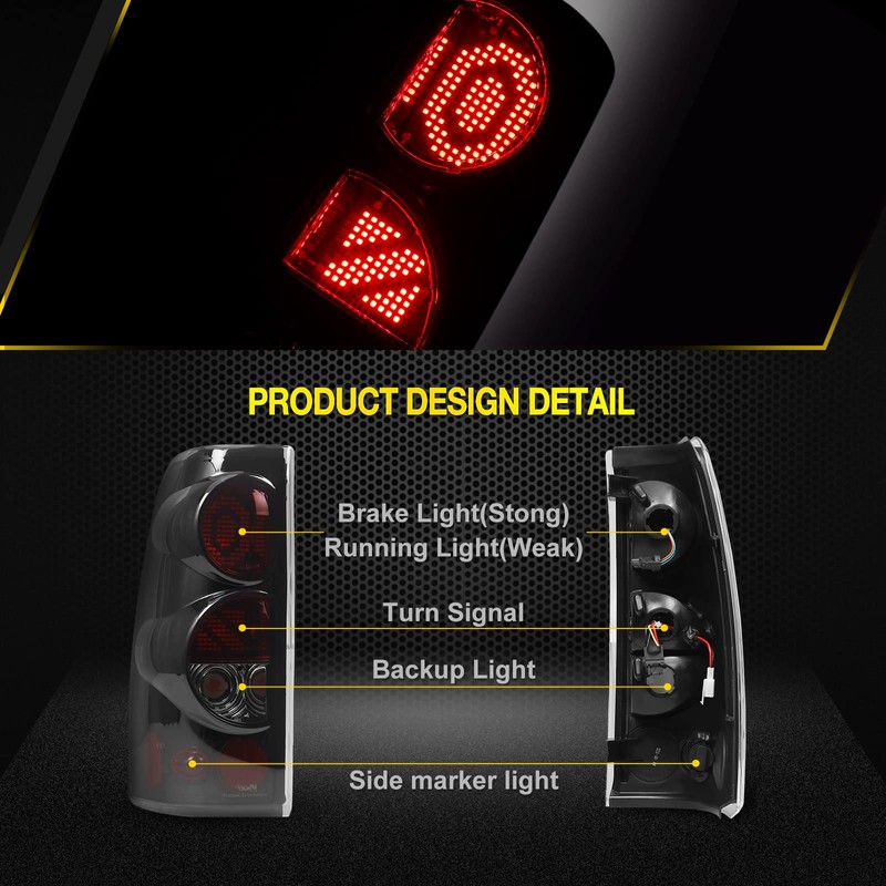 AUTOWIKI LED Tail Lights fit for 1999 2000 2001 2002