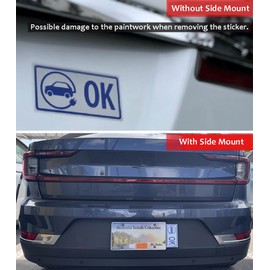 Electric Vehicle HOV OK Sticker Mount, License Plate Frame Stickers Holder [with 2pcs Stickers]