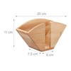Relaxdays Wooden Napkin Holder, Bamboo Coffee Filter Dispenser, Napkin Stand,