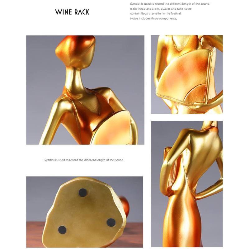 CdyBox Elegant Wine Bottle Holder Ornament Wine Single Bottle Holder