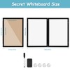 YCCYYCCY Black Hidden Board, Enclosed Whiteboard with Wooden Frame, 20x30in