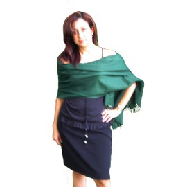 Silk-Scarf-Shawl-blanket-poncho-dress shawl-graduation stole-hair scarf-head wrap-mens scarf-keffiyeh-Pashmina-shrug-shemagh (Forest Green)