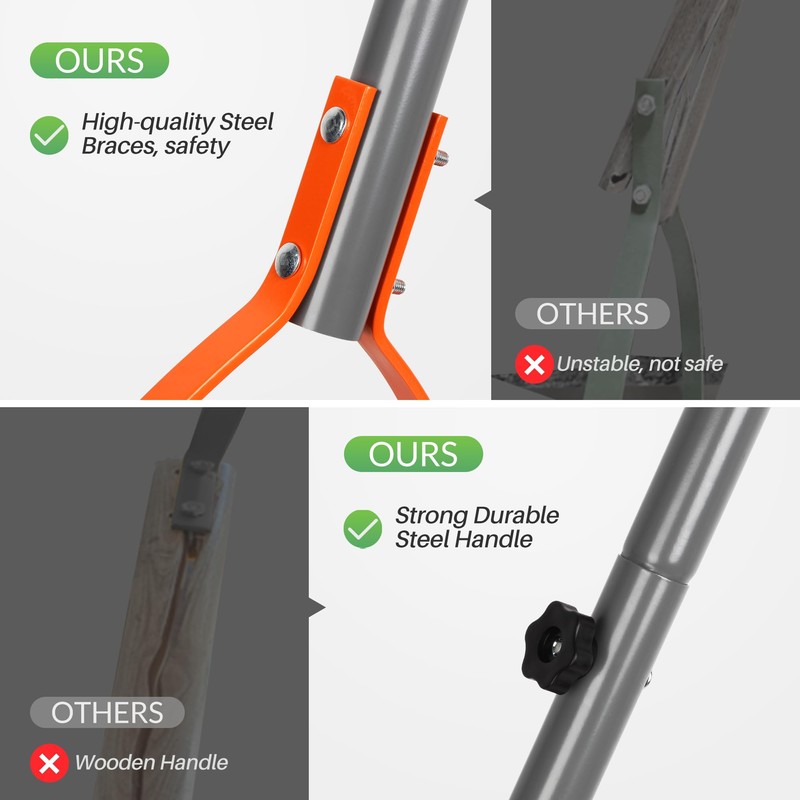 Walensee Weed Grass Cutter with Serrated Double-edged Sharp Blade Manual