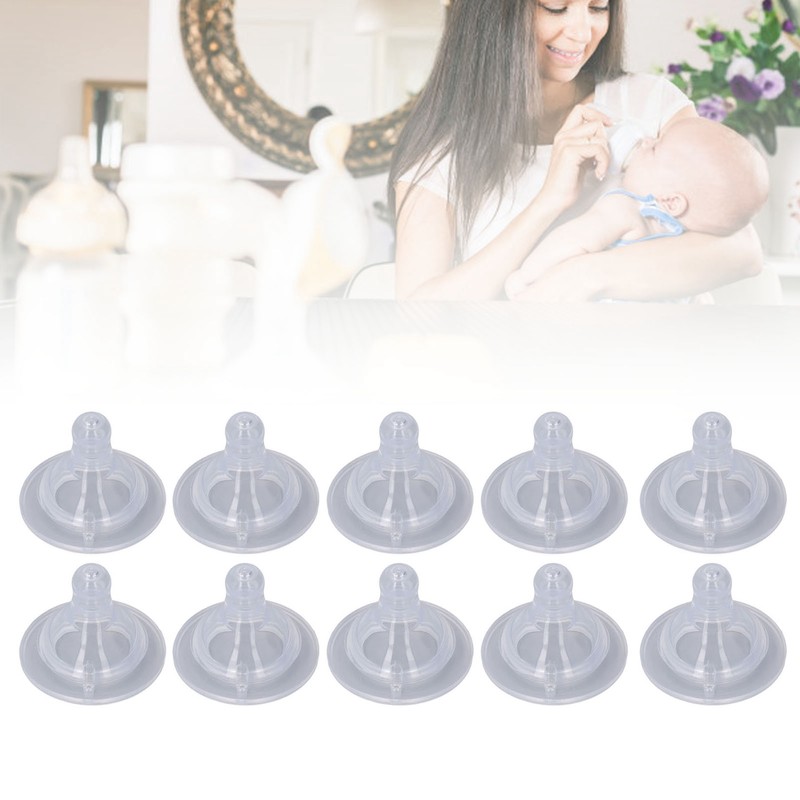10pcs Infant Silicone Nipples Baby Bottle Replacement Feeding Nipples for