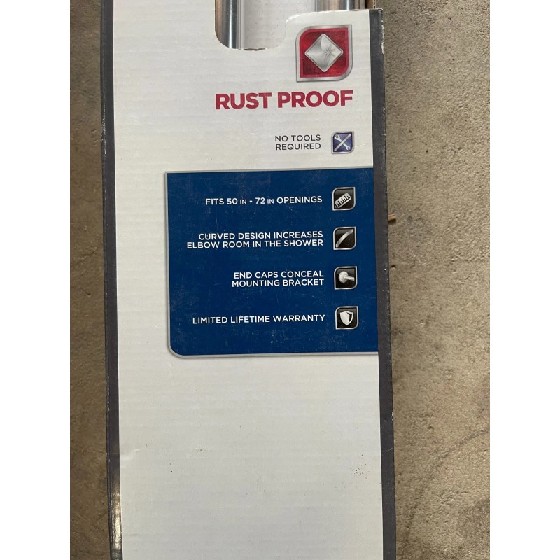 Glacier Bay #35644SSHD Adjustable Double Tension Curved Shower Rod in