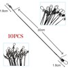 10 LURE WIRE TRACES spinning pike fishing swivel
