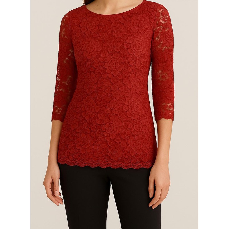 StoffBook Bi Stretch Dreamy Lace Floral Pattern Fabric Fabrics, D252