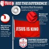 Anley Double Sided 3-Ply Jesus is King Flag 3x5 Ft